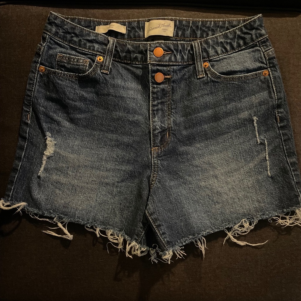 Universal Thread- Women's High Rise Vintage Midi Jean Shorts- Size 6/28R - Picture 8 of 9